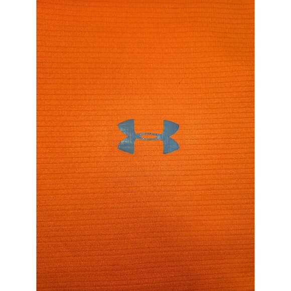 Under Armour Mens HeatGear Loose Fit Textured Polo XXL Orange - Picture 6 of 8